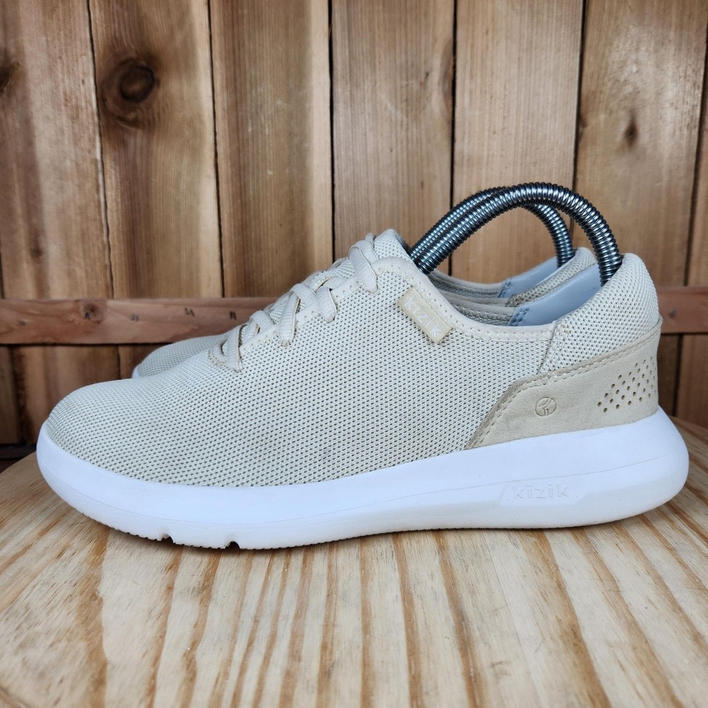 Kizik Madrid Eco Knit Shoes Womens 8 Beige Hands Free‎ Walking Sneakers Athletic
